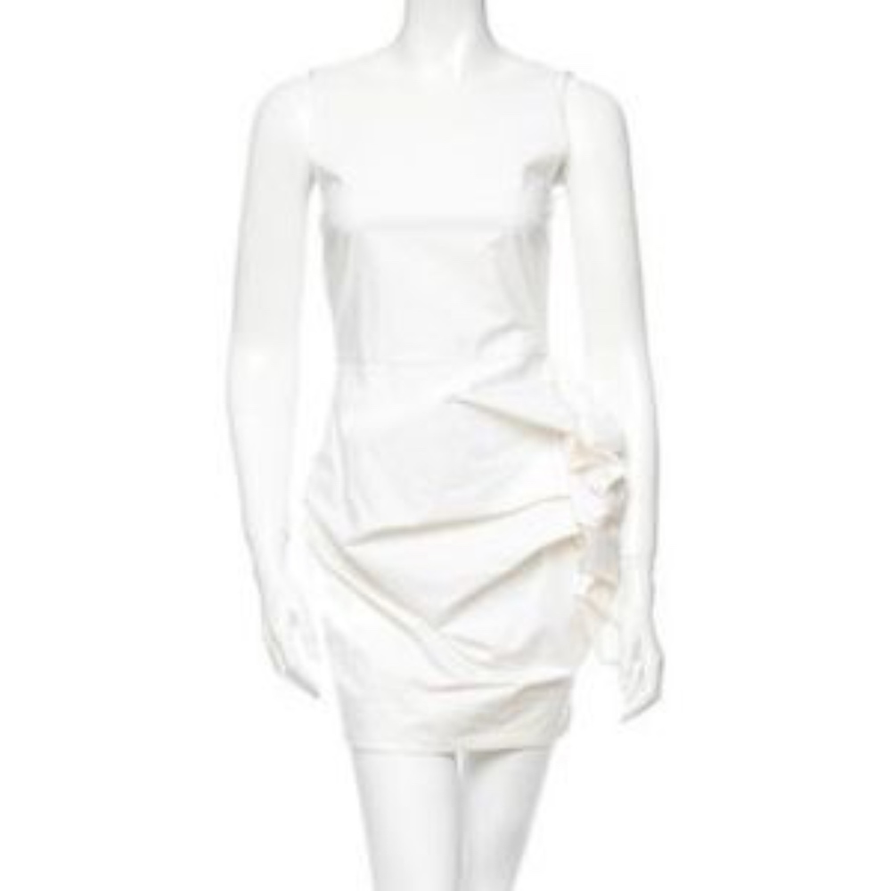 Designer White Sleeveless Dress!!